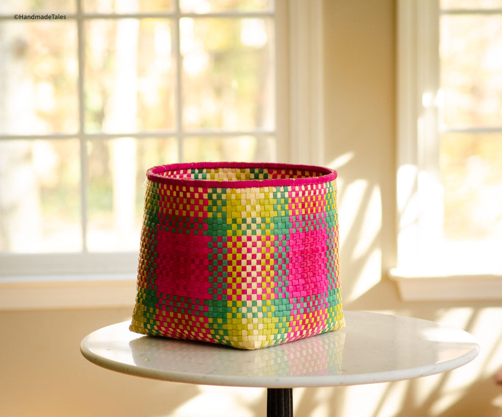 Handwoven Kottan Tall Basket.