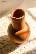 Handmade Terracotta Carafe & Cup.