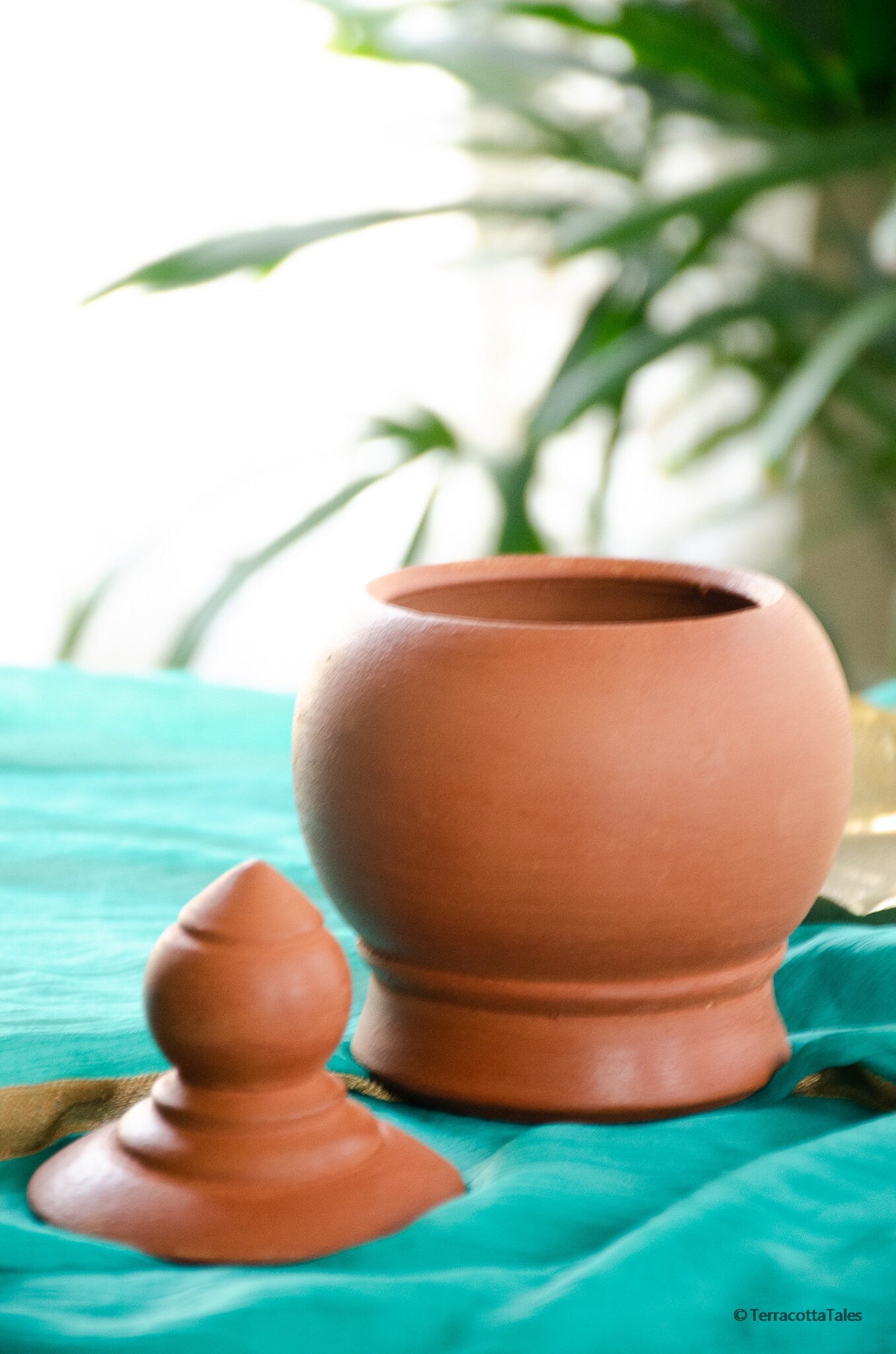 Alicia Handmade Terracotta Salt Jar.