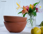Pair of Handmade Clay Bowls