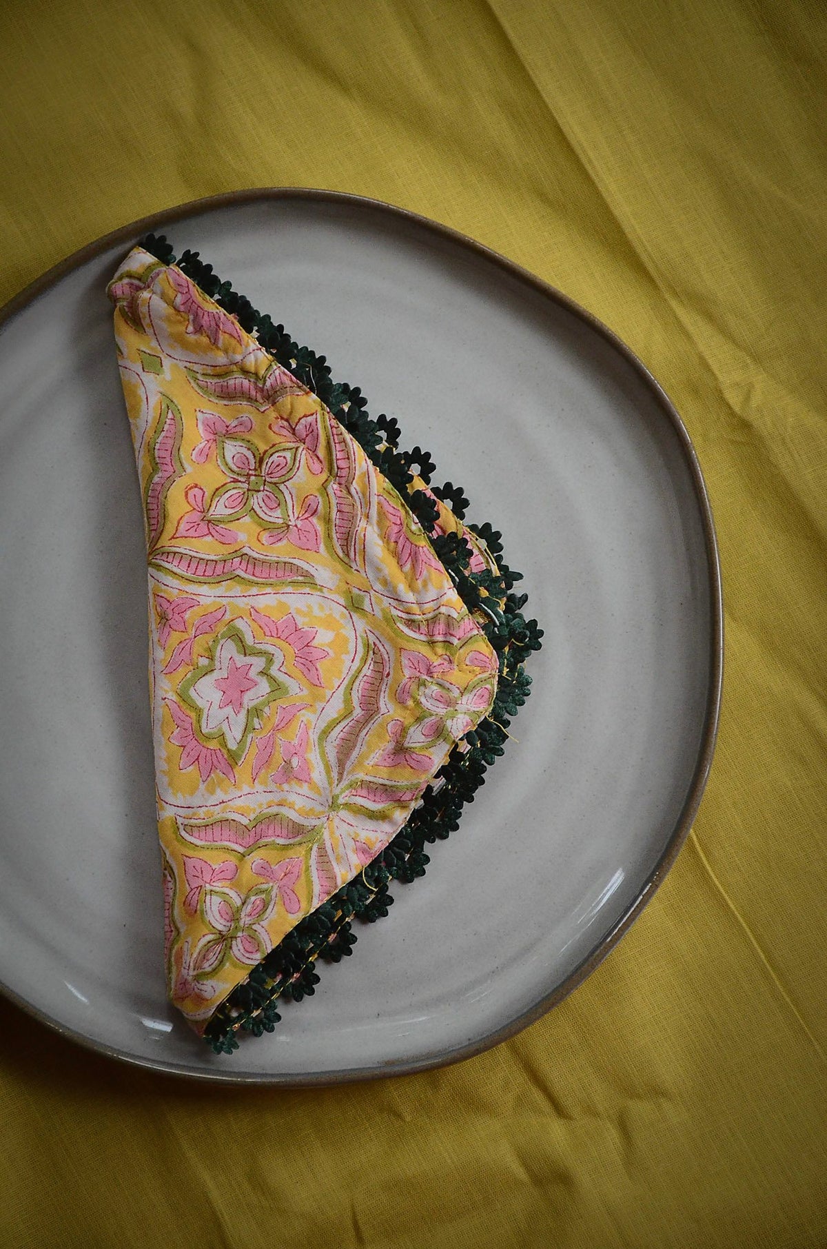 Hand Block Printed Cotton Napkins, Set of 4