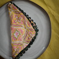 Hand Block Printed Cotton Napkins, Set of 4