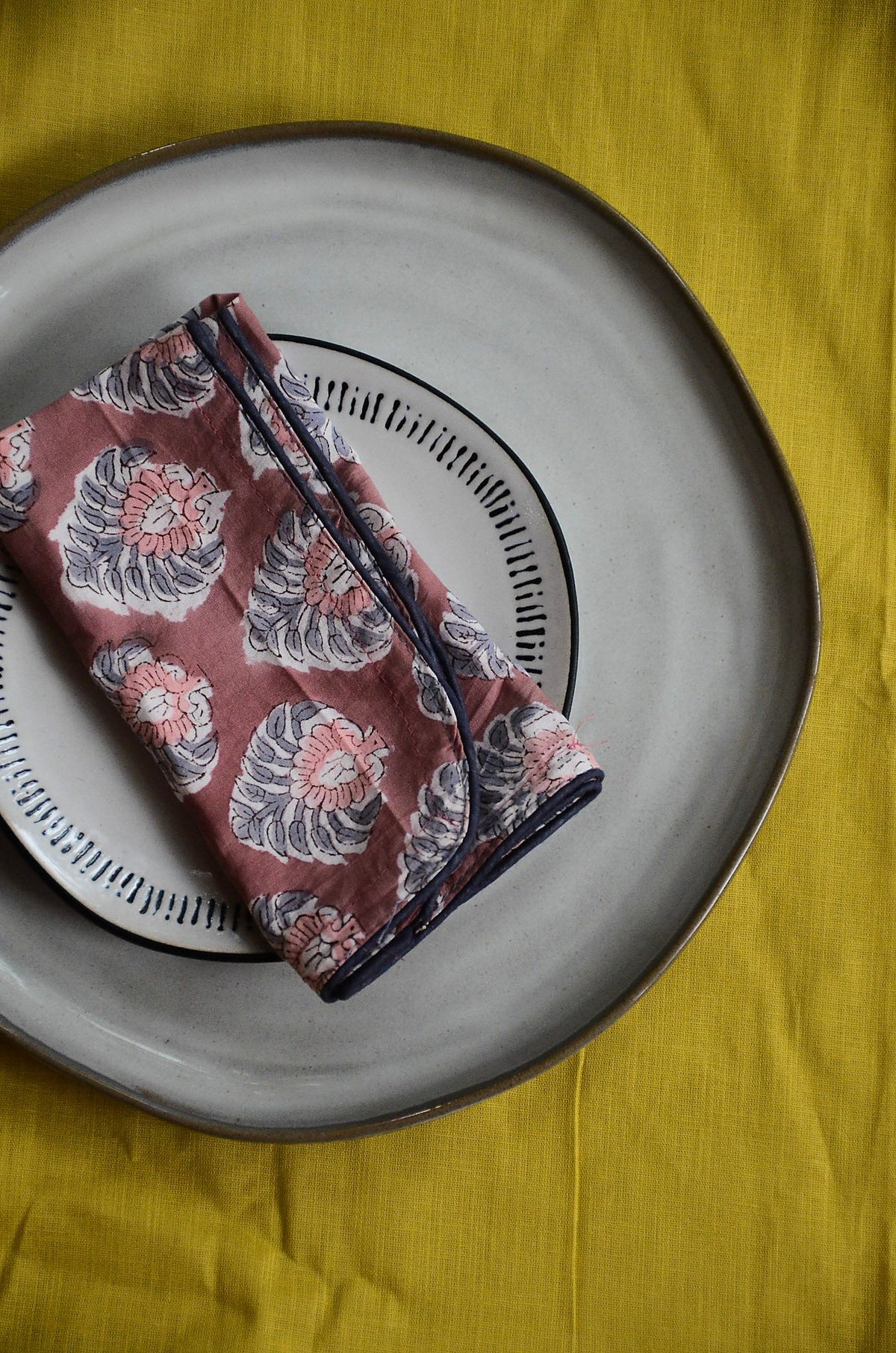 Hand Block Printed Cotton Napkins, Set of 4