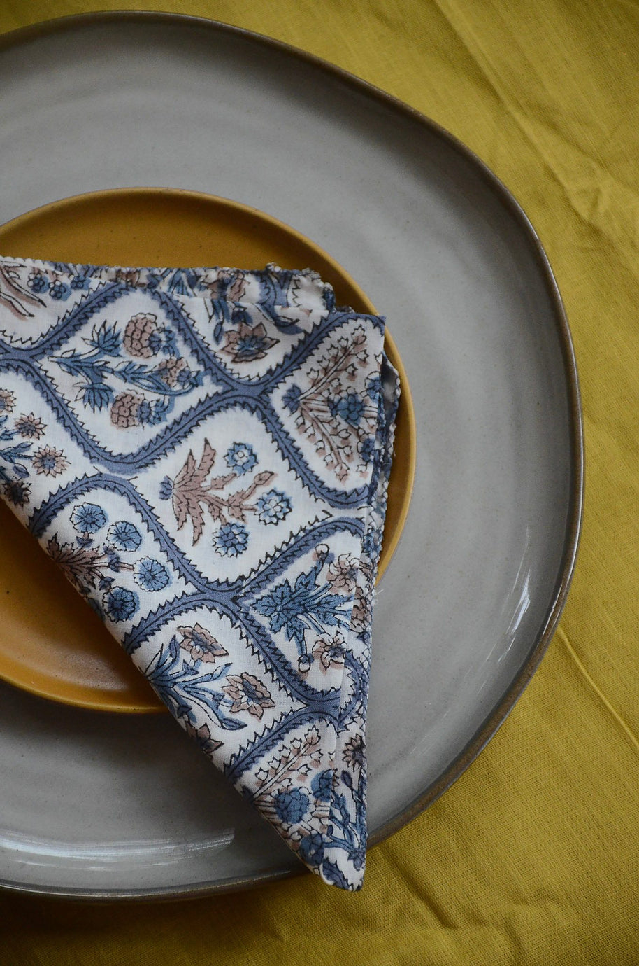 Hand Block Printed Cotton Napkins, Set of 4