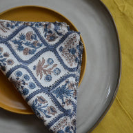 Hand Block Printed Cotton Napkins, Set of 4