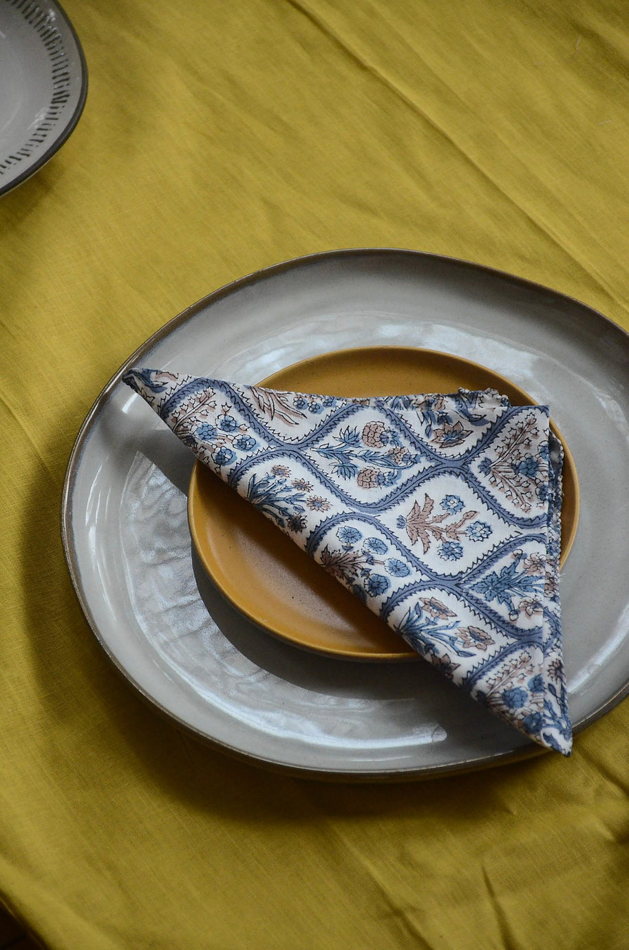 Hand Block Printed Cotton Napkins, Set of 4