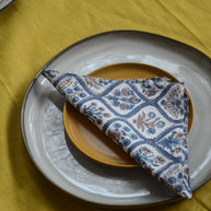Hand Block Printed Cotton Napkins, Set of 4