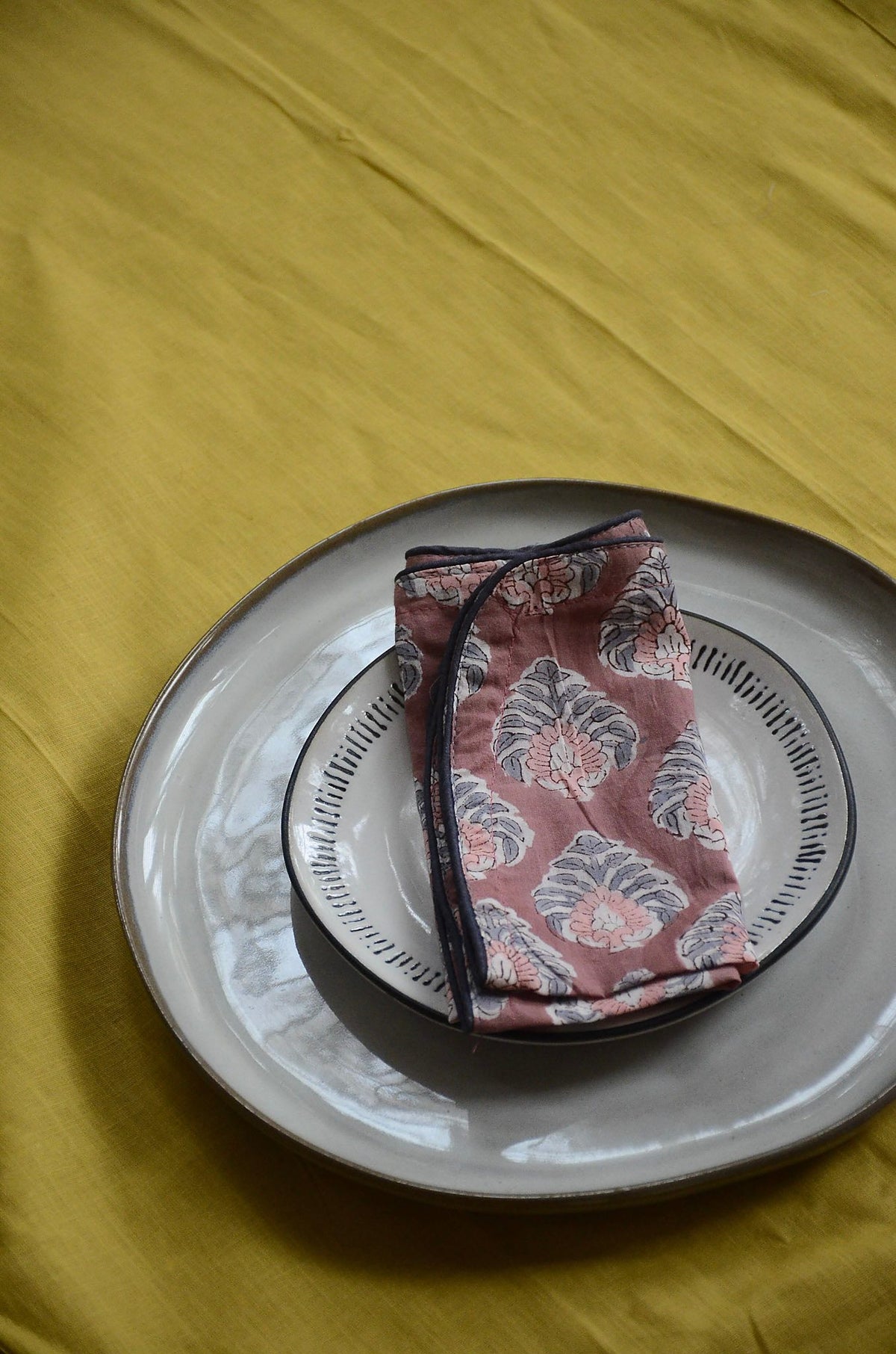 Hand Block Printed Cotton Napkins, Set of 4