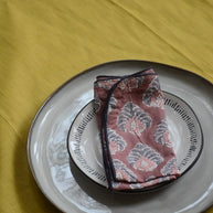 Hand Block Printed Cotton Napkins, Set of 4