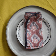 Hand Block Printed Cotton Napkins, Set of 4
