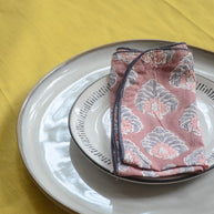 Hand Block Printed Cotton Napkins, Set of 4