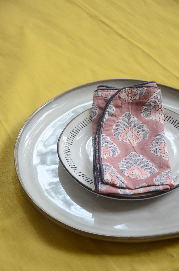 Hand Block Printed Cotton Napkins, Set of 4