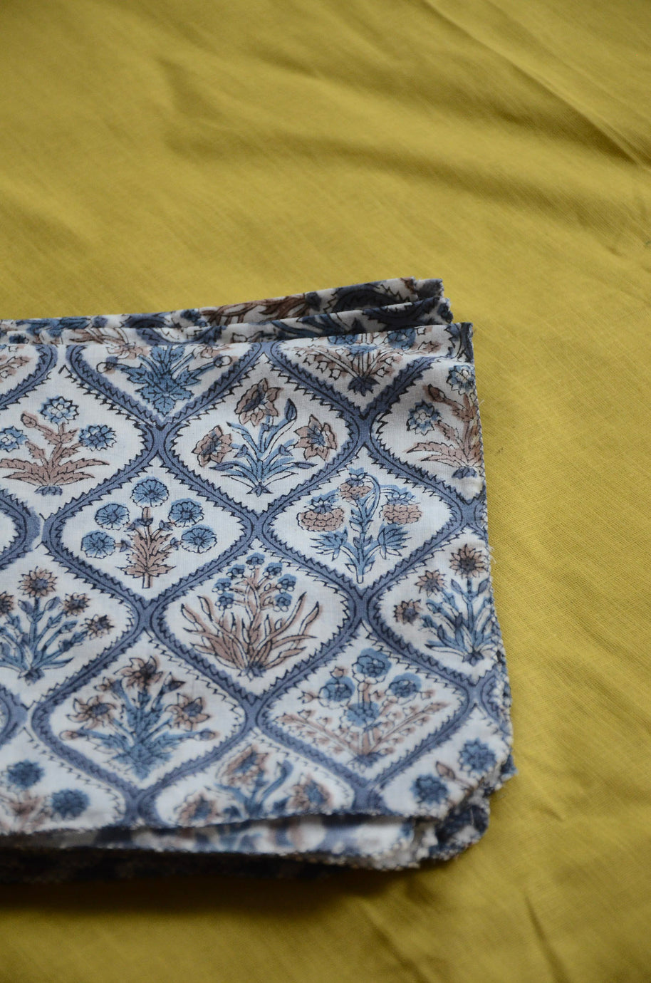Hand Block Printed Cotton Napkins, Set of 4