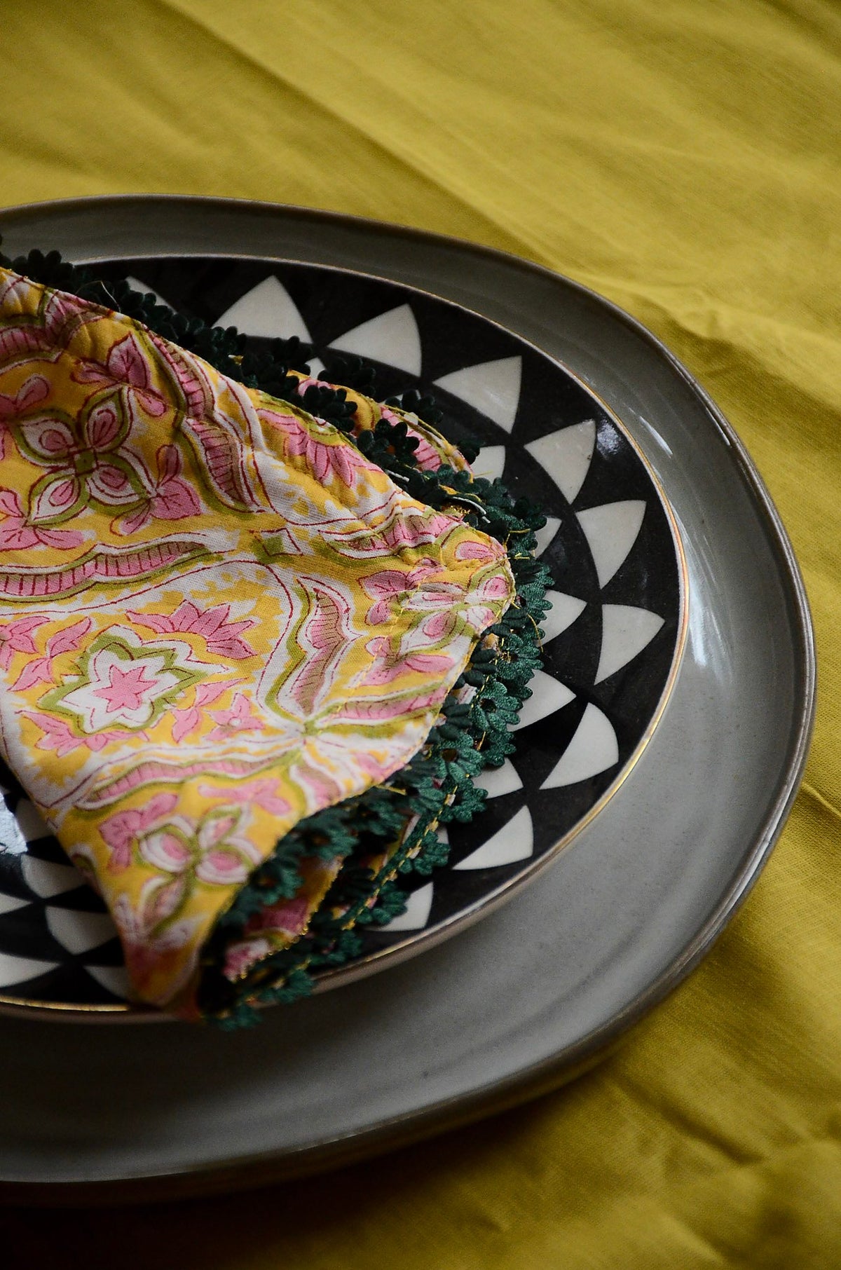 Hand Block Printed Cotton Napkins, Set of 4