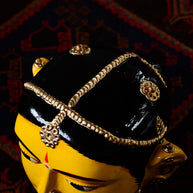 Large Yellow Kinnal Head Sculpture - Woman