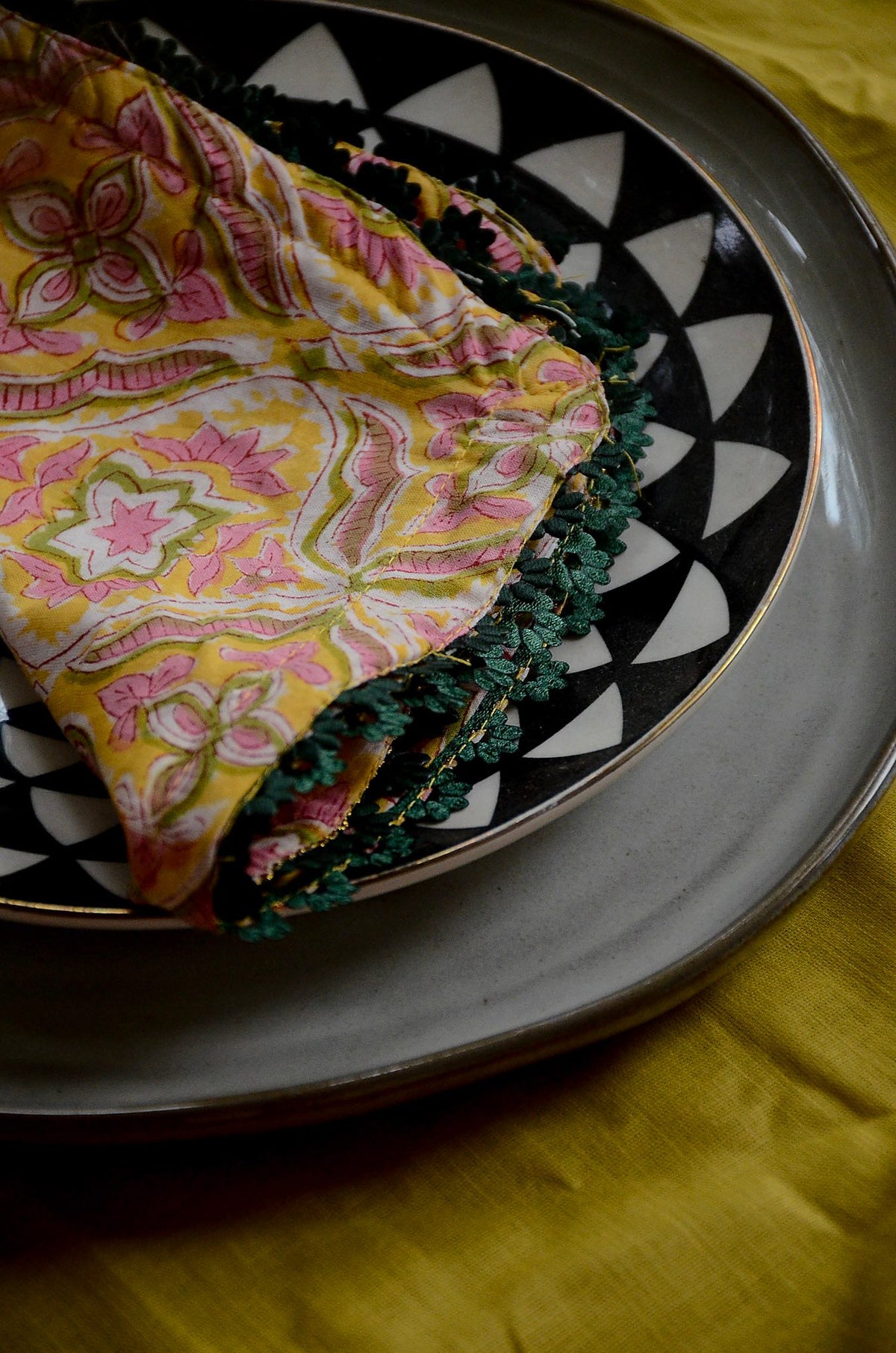 Hand Block Printed Cotton Napkins, Set of 4