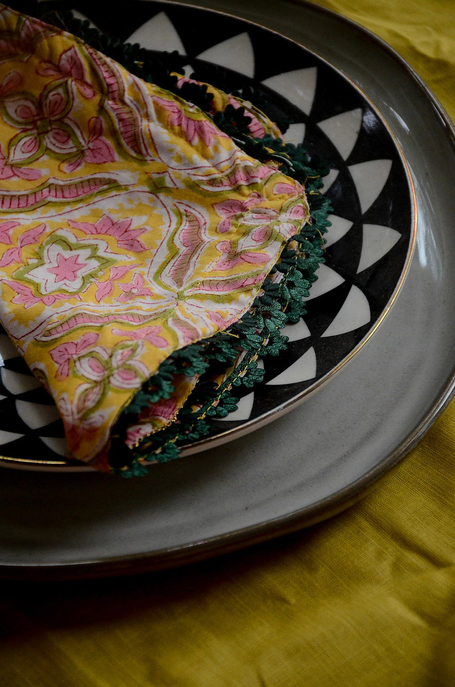 Hand Block Printed Cotton Napkins, Set of 4