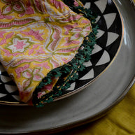 Hand Block Printed Cotton Napkins, Set of 4