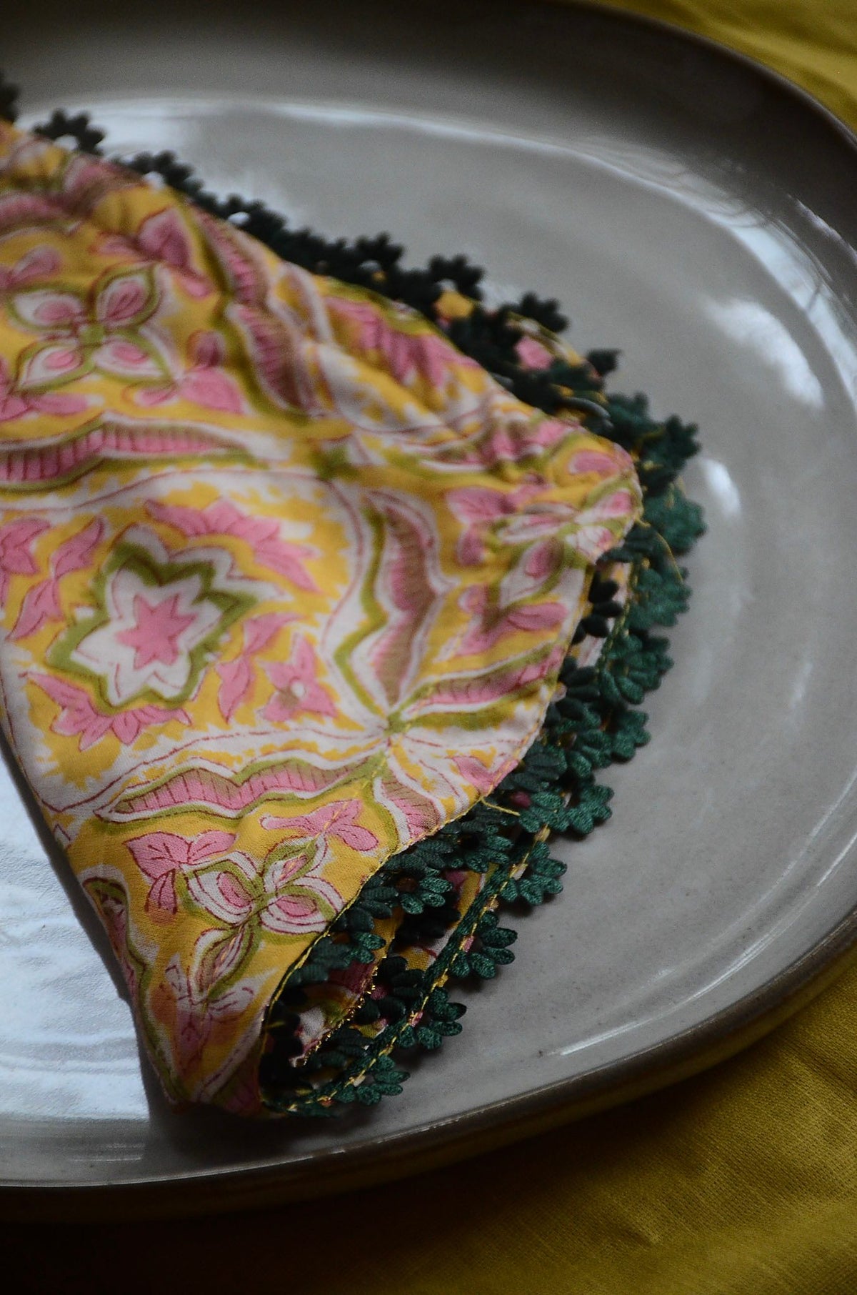Hand Block Printed Cotton Napkins, Set of 4