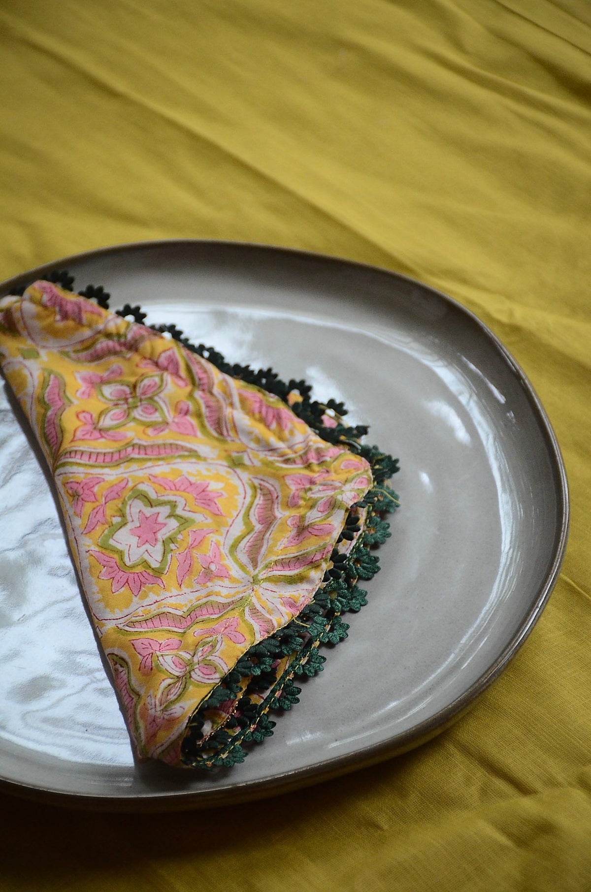 Hand Block Printed Cotton Napkins, Set of 4
