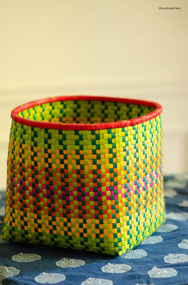 Handwoven Kottan Tall Basket.