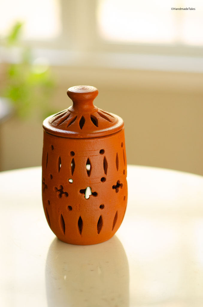 Tara Handmade Terracotta Candleholder.