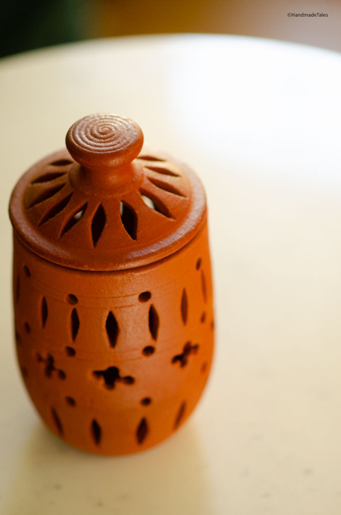 Tara Handmade Terracotta Candleholder.