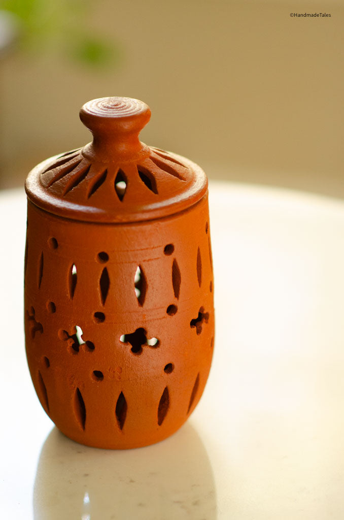 Tara Handmade Terracotta Candleholder.