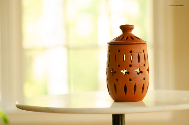Tara Handmade Terracotta Candleholder.
