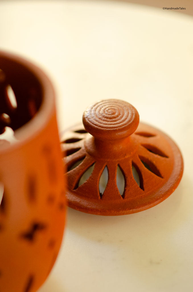 Tara Handmade Terracotta Candleholder.