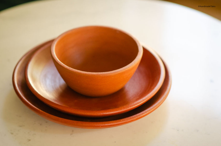 Pair of Nalan Handmade Terracotta Plates