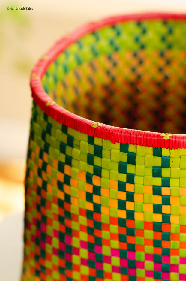 Handwoven Kottan Tall Basket.