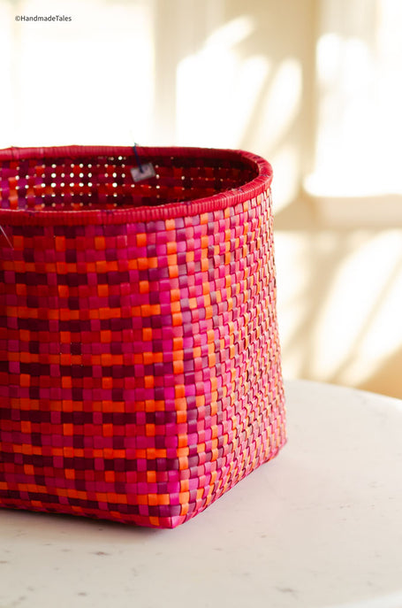 Handwoven Kottan Tall Basket.