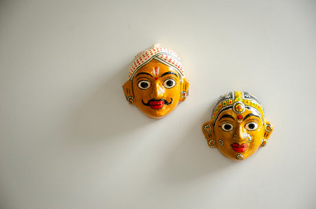 Pair of 2 - Cheriyal Wall Masks - Small