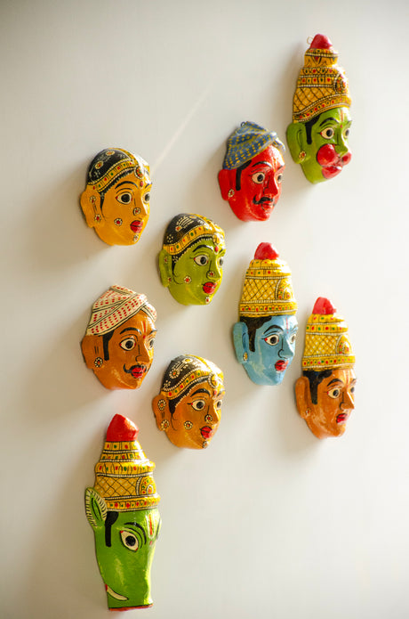 Pair of 2 - Cheriyal Wall Masks - Small