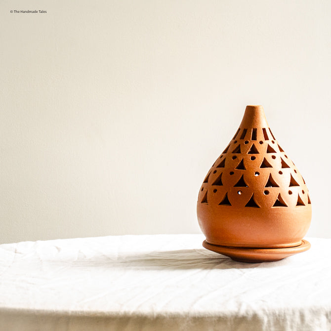 Handmade Terracotta Candle Dome.