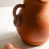 Handmade Terracotta Jar with Rings.