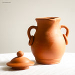 Handmade Terracotta Jar with Rings.