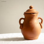 Handmade Terracotta Jar with Rings.
