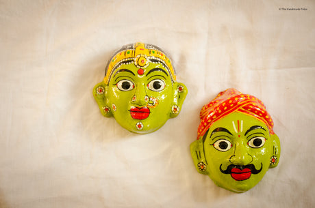 Pair of 2 - Cheriyal Wall Masks - Small