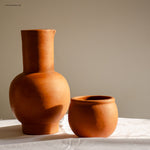 Handmade Terracotta Carafe & Cup.