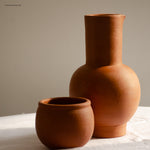 Handmade Terracotta Carafe & Cup.