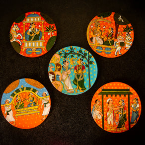 Handpainted Cherial Wall Plates - Indian Wedding.