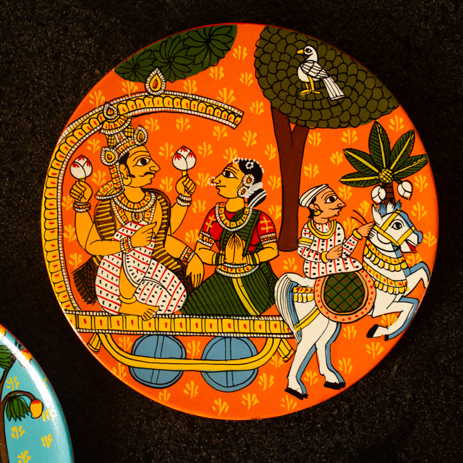 Handpainted Cherial Wall Plates - Indian Wedding.