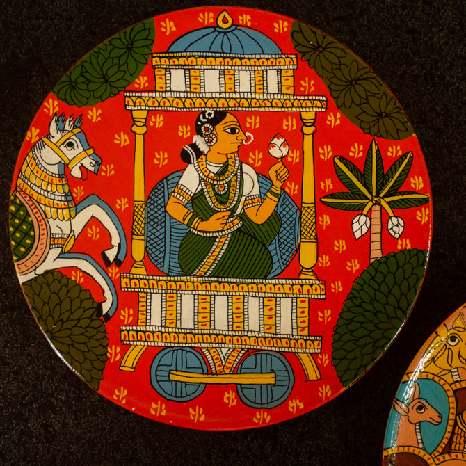 Handpainted Cherial Wall Plates - Indian Wedding.