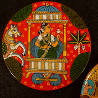 Handpainted Cherial Wall Plates - Indian Wedding.