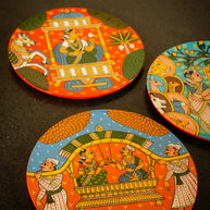 Handpainted Cherial Wall Plates - Indian Wedding.