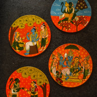 Handpainted Cherial Wall Plates - Ramayanam.