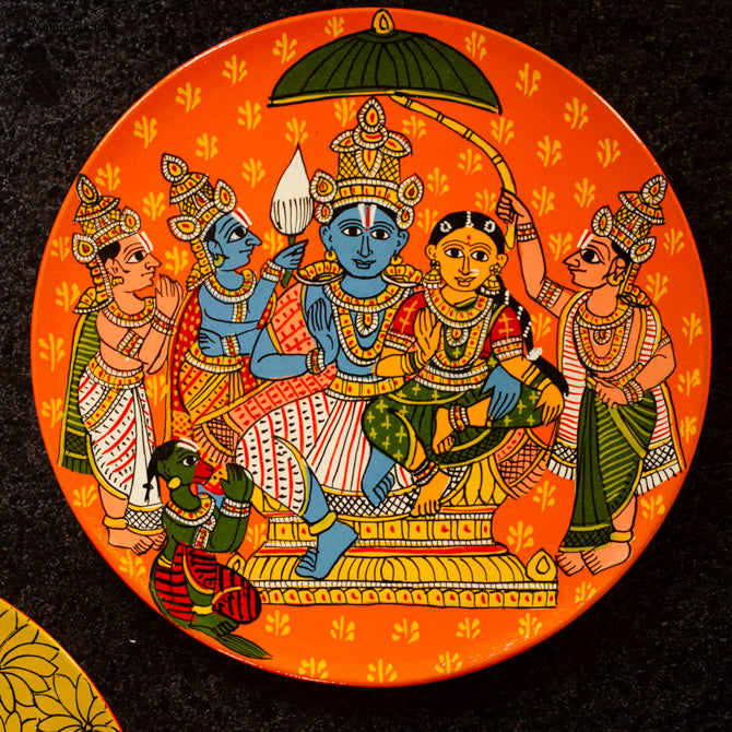 Handpainted Cherial Wall Plates - Ramayanam.