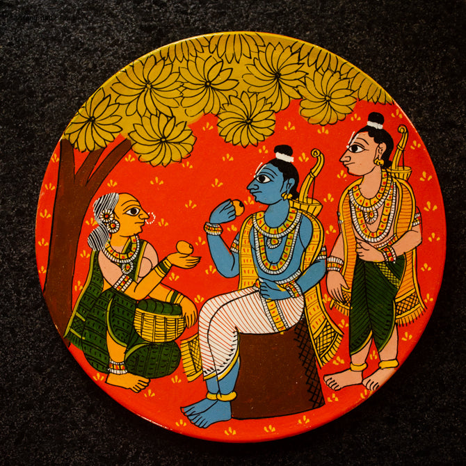 Handpainted Cherial Wall Plates - Ramayanam.